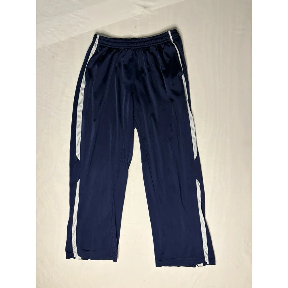 Nike Team Track Pants Men's Size XL Blue Ankle Zippers 598444-420